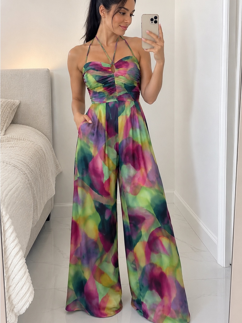 Athleta x Alicia Keys Enlighten Up Wide Leg Jumpsuit NWT Size 2
